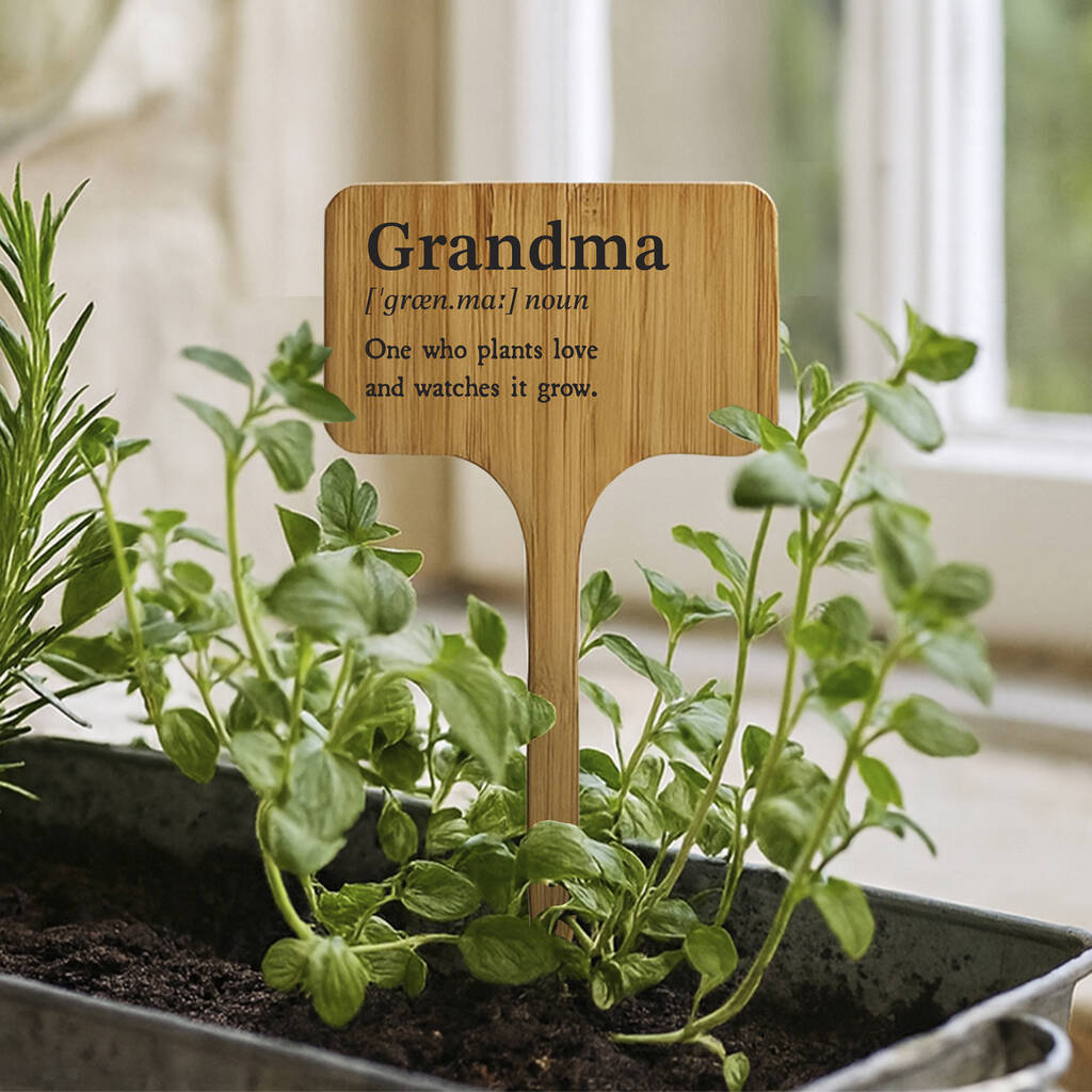 Grandma Wooden Plant Marker | Inspirational Garden Accessory | Plant Sign | Thoughtful Gift For Grandma | Home Decor | Gift For Her, 1 of 2