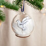 Metallic Dove Memorial Bauble With Feathers, thumbnail 1 of 5