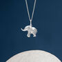 Sterling Silver Baby Elephant Necklace, thumbnail 2 of 9