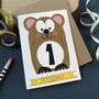 Baby First Birthday Bear Card, thumbnail 2 of 7