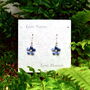Forget Me Not Blue Flower Drop Earrings, thumbnail 2 of 5