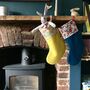 Knitted Christmas Stocking With Liberty Trim, thumbnail 5 of 10