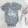 Besties Auntie And Uncle Personalised Babygrow, thumbnail 3 of 10