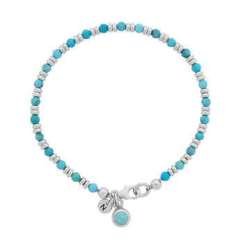 Linear December Birthstone Bracelet Turquoise Sterling Silver, 2 of 4