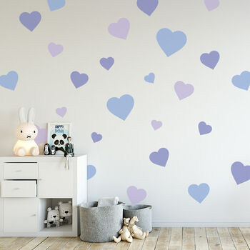 Reusable Plastic Stencils Five Pcs Heart With Brushes, 3 of 5