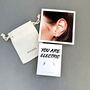 You Are Electric Silver Lightning Stud Earrings, thumbnail 2 of 4