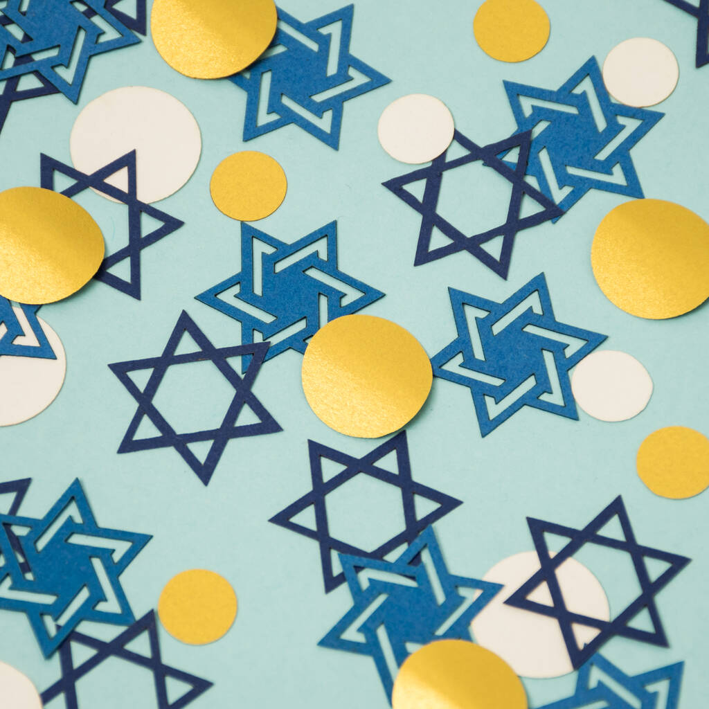 Hanukkah Star Of David Table Confetti By Rosie's Paper Circus