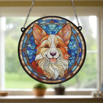 Corgi Stained Glass Effect Suncatcher, 6 of 6