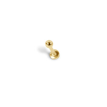 14 Carat Solid Gold Sphere Labret Stud Earring, 2 of 7