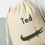 Personalised Crocodile Cotton Nursery Bag, thumbnail 3 of 6