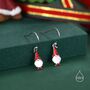 Sterling Silver Tiny Gnome Drop Hook Earrings, thumbnail 3 of 10