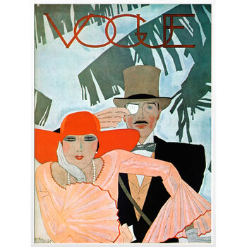 Vintage Reissue Vogue Cover Couple, Canvas Art, 7 of 7