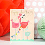 Happy Birthday Flamingo Mini Card, thumbnail 1 of 5