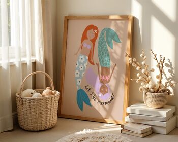 Let’s Be Mermaids Art Print, 4 of 9