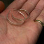 Hammered Sterling Silver Hoops, thumbnail 2 of 4