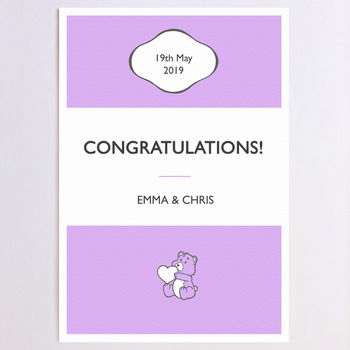 Personalised Congratulations Engagement Stripe Card, 2 of 6