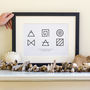 Glyph Family Print Personalised, thumbnail 3 of 10