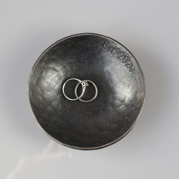 Hammered Iron Ring Bowl 6th Anniversary Gift, 7 of 12