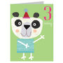 Mini Panda 3rd Birthday Card, thumbnail 2 of 4