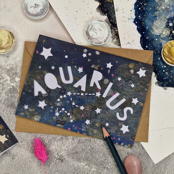 Aquarius Zodiac Card, 2 of 7