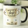 Personalised World's Best Teacher Trophy Mug, thumbnail 4 of 4