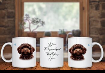 Personalised Chocolate Cockapoo Dog Hearts Pet Gift Mug, 2 of 2