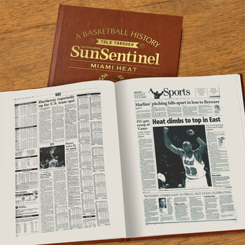 Miami Heat Personalised Nba Basketball Gift Newspaper Book, 10 of 12