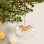 Personalised Unicorn Glass Dome Bauble, thumbnail 2 of 3