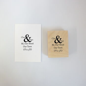Personalised Ampersand Address Rubber Stamp, 4 of 8
