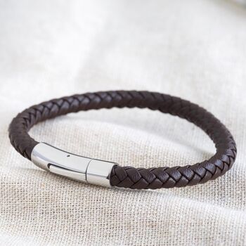 Men's Personalised Vegan Leather Bracelet, 5 of 9