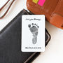 Personalised Hand Or Footprint Wallet Metal Cards, thumbnail 3 of 6