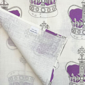 Personalised Crown Design Linen Tea Towel, 5 of 5