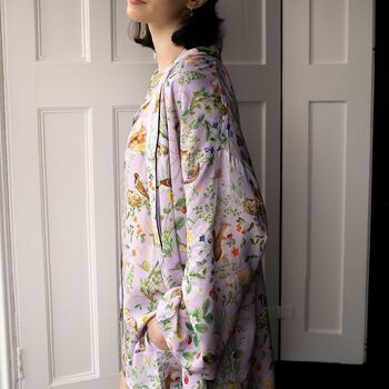 Meadow Creature Lilac Short Kimono, 2 of 4