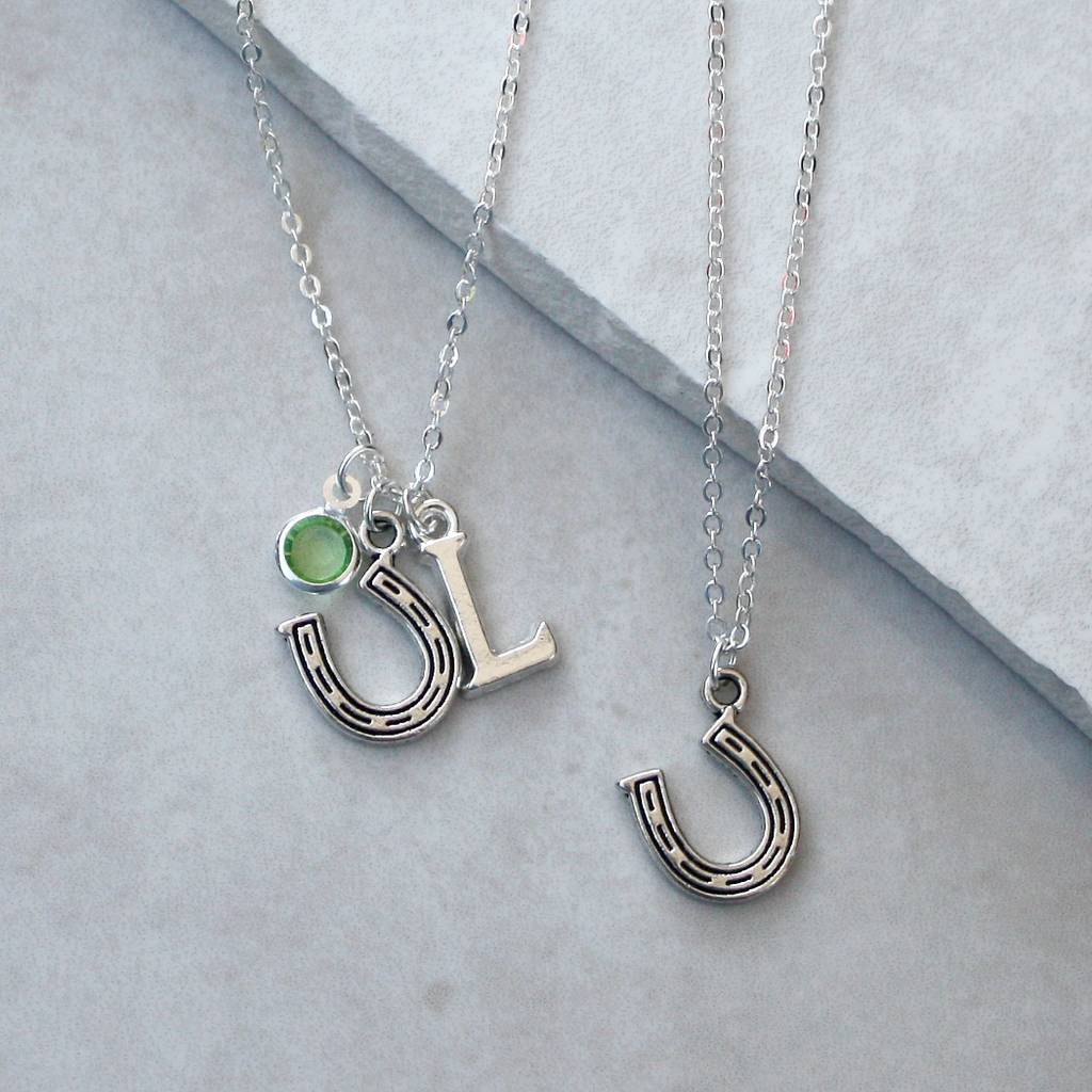 Personalised Lucky Horseshoe Charm Necklace By Completely Charmed ...