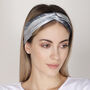Tie And Dye Greys Mulberry Silk Headband, thumbnail 1 of 6