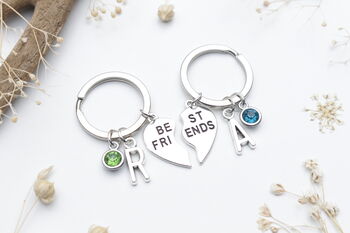 Personalised Pair Of Best Friends Keyrings Friend Gift, Matching Set, 5 of 9