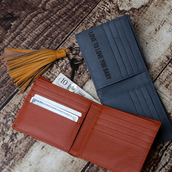 Personalised Men's Leather Billfold Wallet, 2 of 12