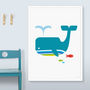 Whale And Fish Art Print, thumbnail 1 of 3