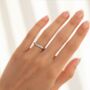 Women's Silver Eternity Ring, Dainty Stacking Band With Sparkling Cz Stones, thumbnail 1 of 4