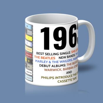 Personalised 60th Birthday Gift Mug Of 1964 Music, 4 of 6