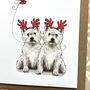 West Highland Westie Christmas Card, thumbnail 3 of 3