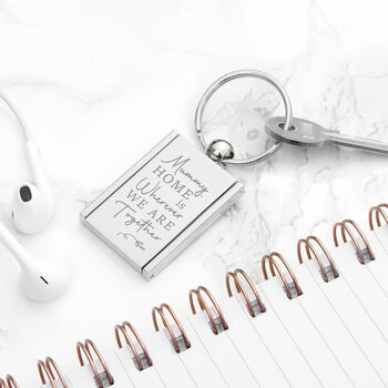 Personalise Home Is Wherever You Are Keyring, 7 of 10