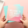 Welcome Little Lady New Baby Girl Card, thumbnail 1 of 4