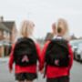 Leopard Print Initial Mini Kids Back Pack, thumbnail 1 of 3