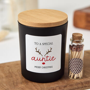 Personalised Christmas Candle Gift For Auntie, 5 of 12