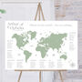 Wedding World Map Destination Table Plan, thumbnail 1 of 8