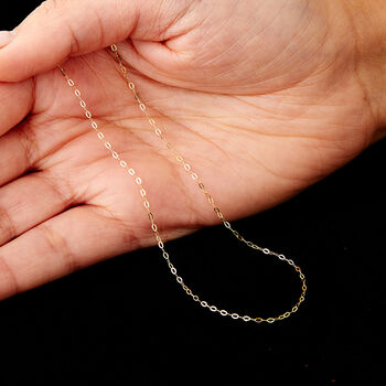 9ct Yellow Gold Light Trace Chain – 16in To 20in, 4 of 8