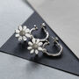 Sterling Silver Daisy Stud Hoops, thumbnail 2 of 6