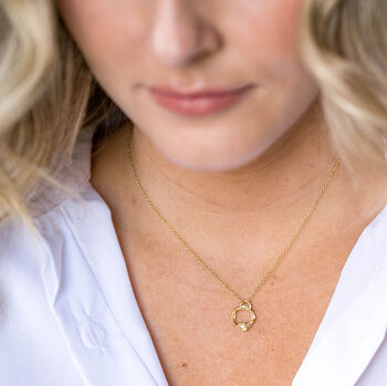 Opal Gold Vermeil Plated Necklace October Birthstone, 2 of 8