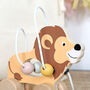 Wooden Pull Along Lion And Personalised Bag, thumbnail 4 of 4